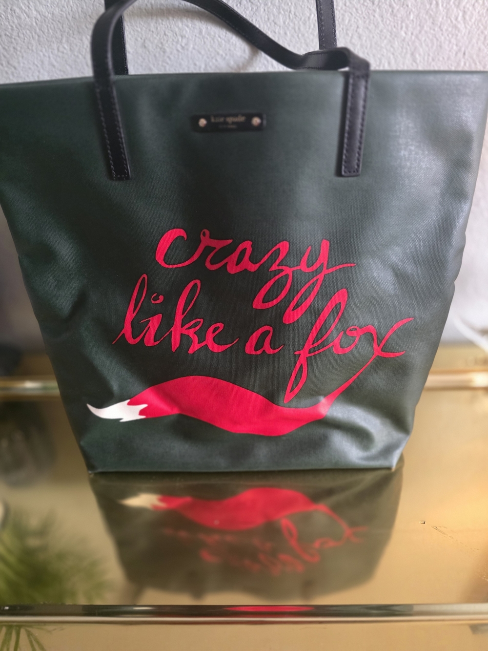 kate spade dark green tote Crazy Like A Fox